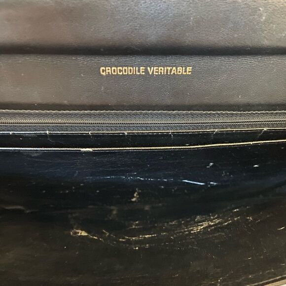 CHARLES JOURDAN Crocodile Leather Oversized Clutch - Picture 3 of 9